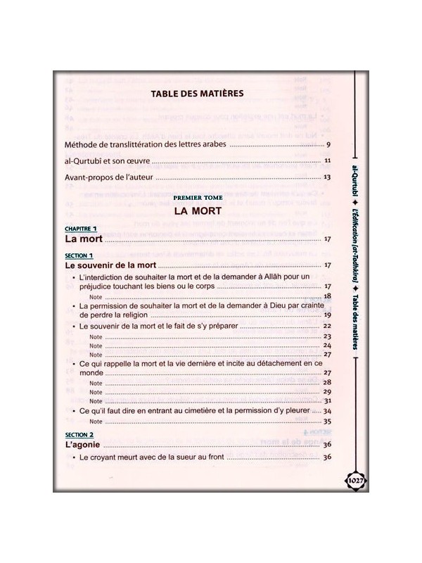 L'édification dans les états des Morts et les événements de l'au-delà AL QURTUBI