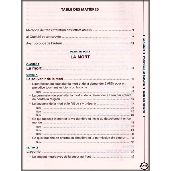 L'édification dans les états des Morts et les événements de l'au-delà AL QURTUBI