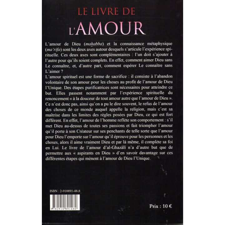 Le Livre de l'Amour AL-GHAZALI