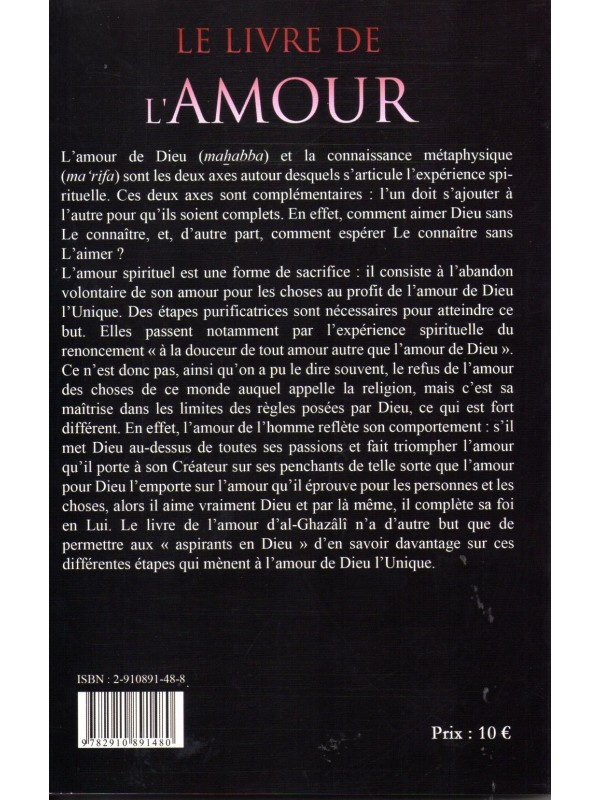 Le Livre de l'Amour AL-GHAZALI