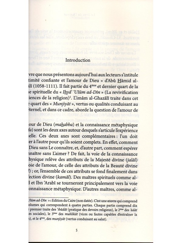 Le Livre de l'Amour AL-GHAZALI
