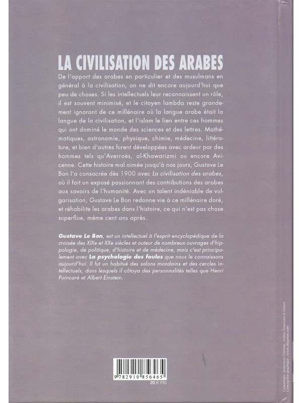 La civilisation des arabes GUSTAVE LE BON
