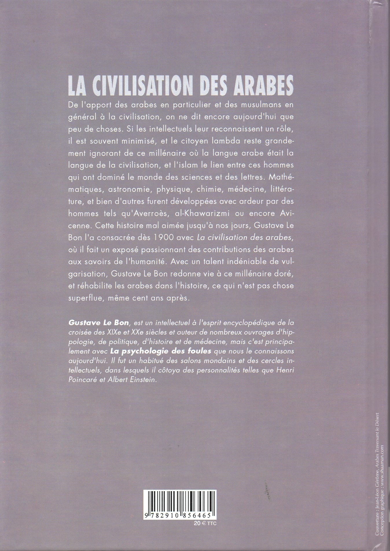La civilisation des arabes GUSTAVE LE BON