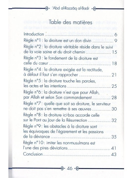 10 Règles dans la droiture ABD RAZZAQ AL BADR