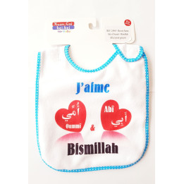 Bavoir j'aime Oummi et Abi