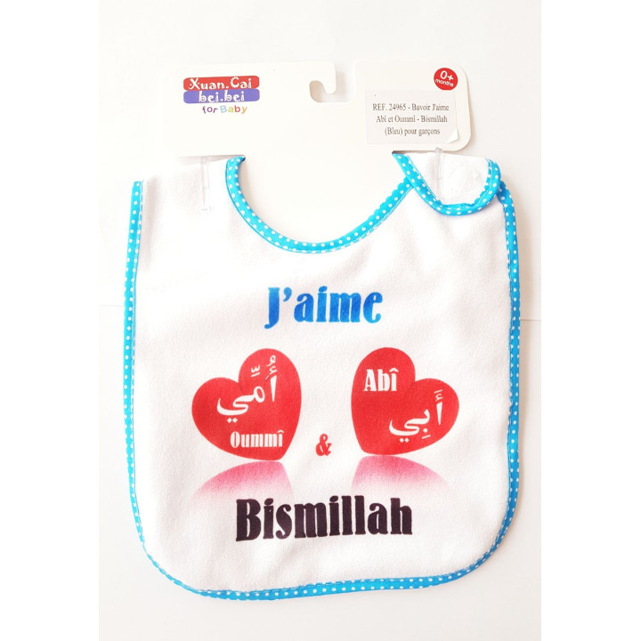 Bavoir j'aime Oummi et Abi