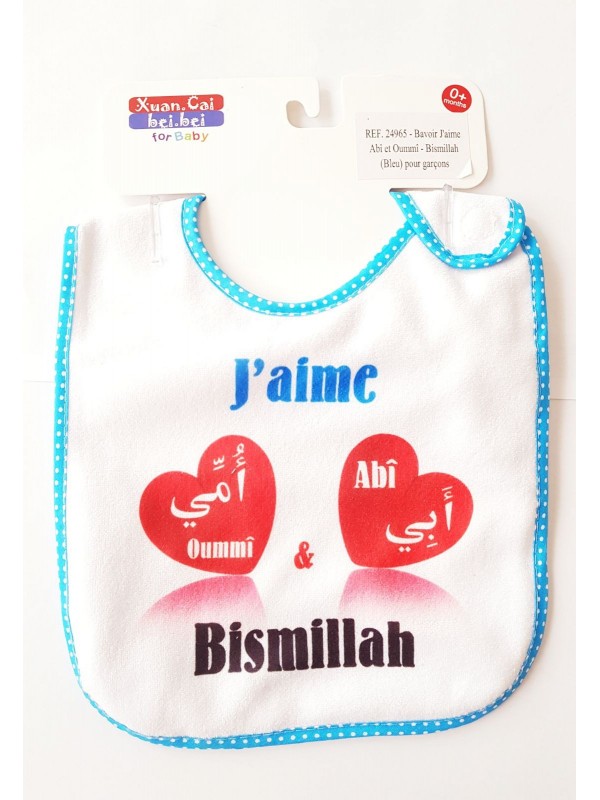 Bavoir j'aime Oummi et Abi