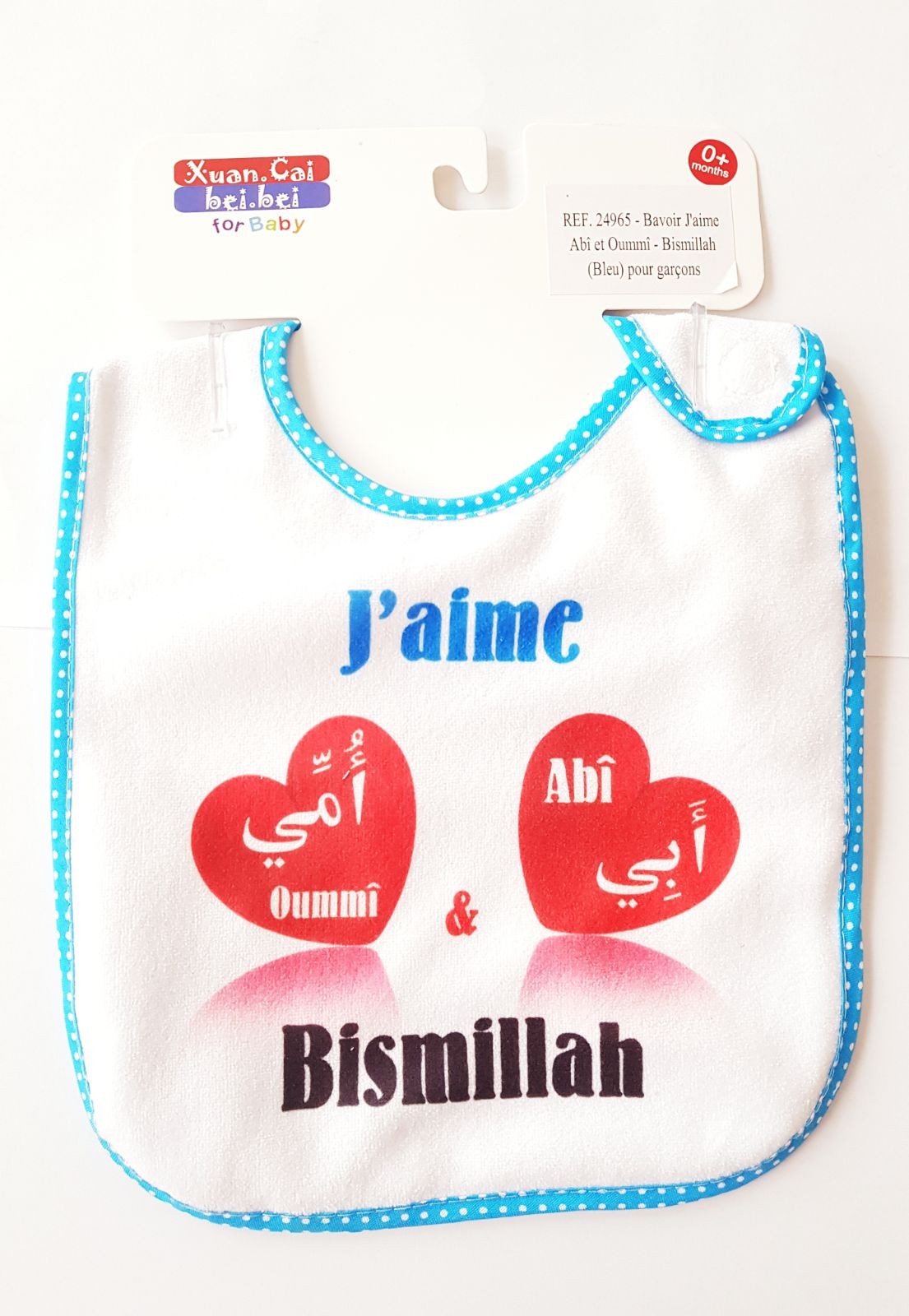 Bavoir j'aime Oummi et Abi