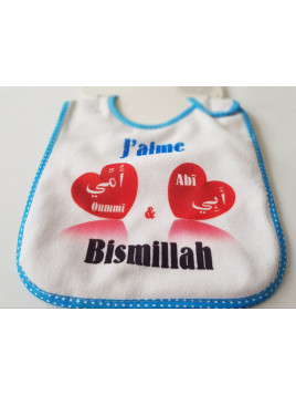 Bavoir j'aime Oummi et Abi