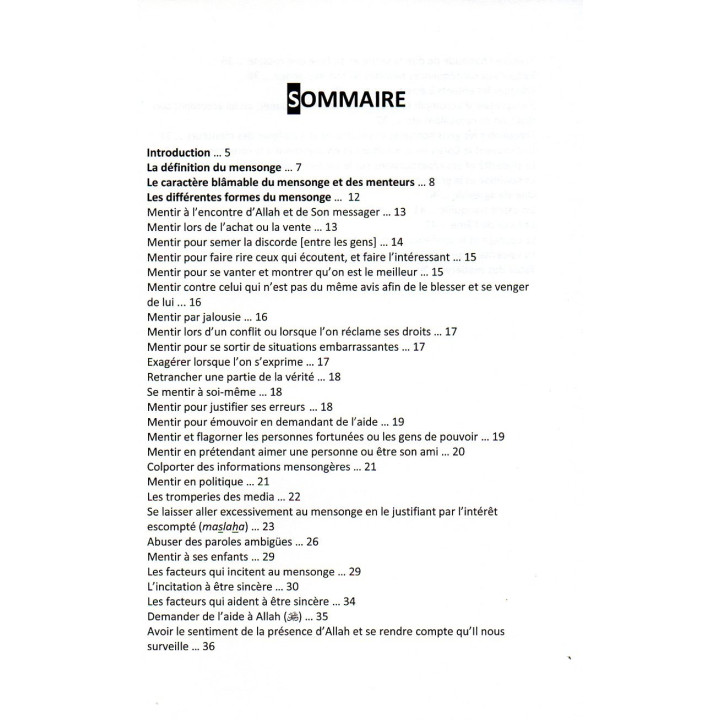 LE MENSONGE ASPECTS ET REMEDES  CHEIKH MUHAMMAD IBN IBRAHIM AL-HAMAD