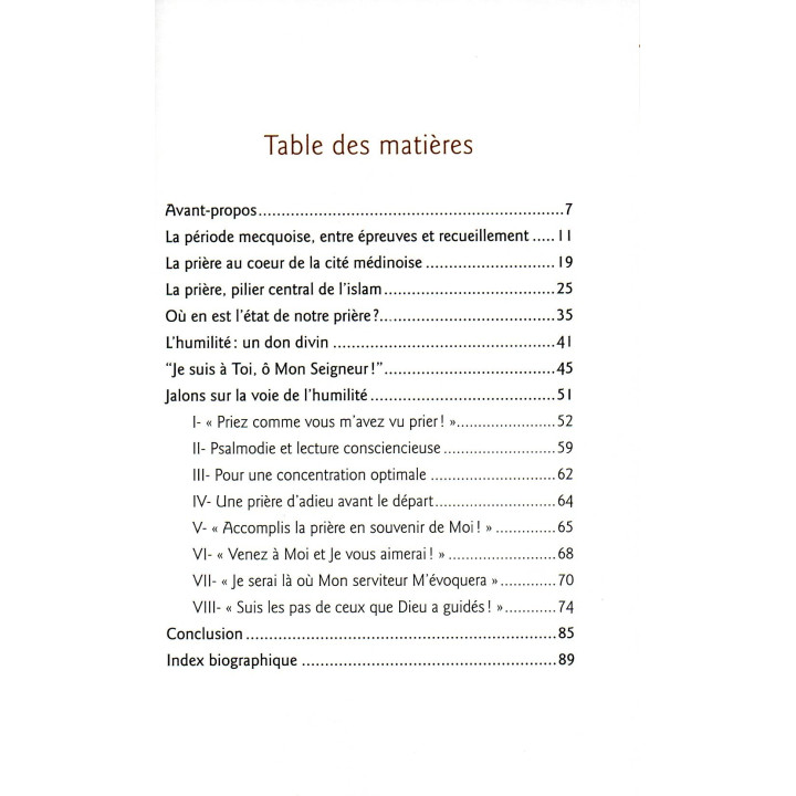 L'humilité dans la prière MUSTAFA KASTIT