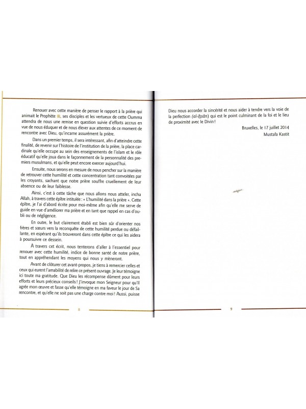 L'humilité dans la prière MUSTAFA KASTIT