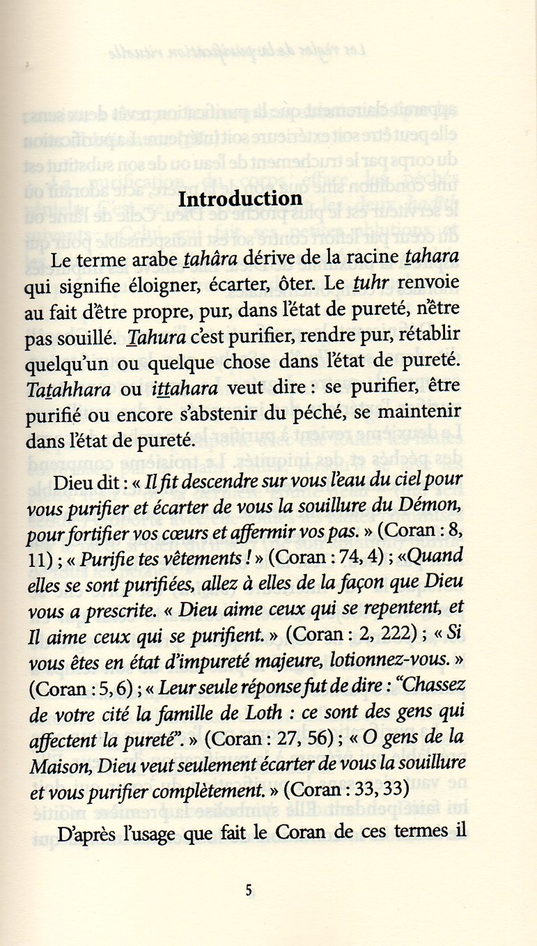 Les règles de la purification rituelle Sayyid SABIQ
