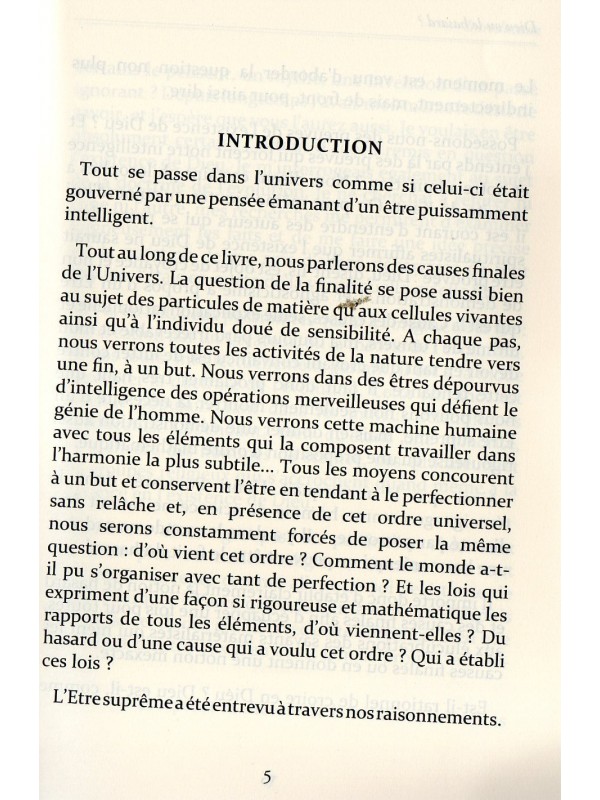 Dieu ou le hasard? il faut choisir ABDELKHALED ABDELKRIM
