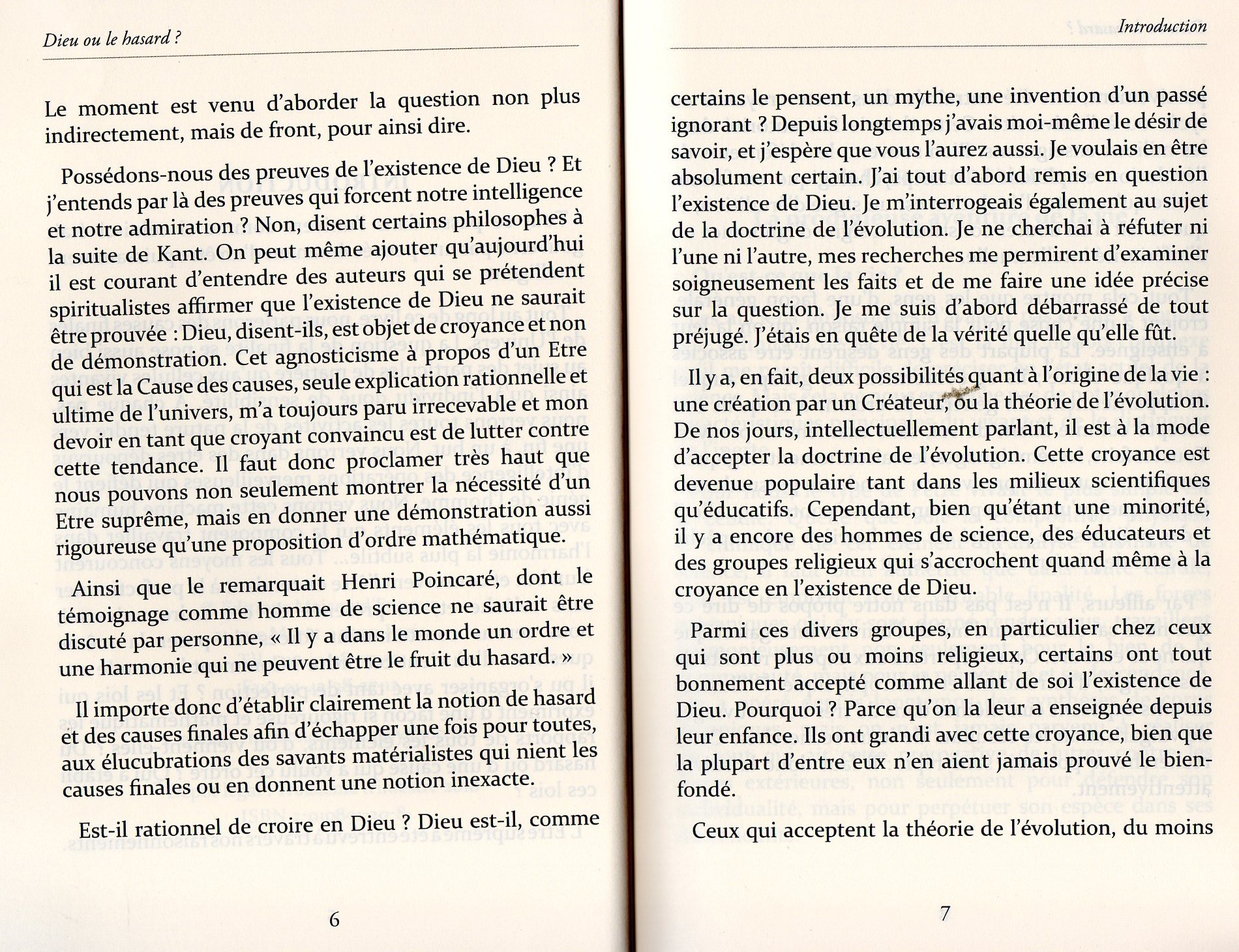 Dieu ou le hasard? il faut choisir ABDELKHALED ABDELKRIM