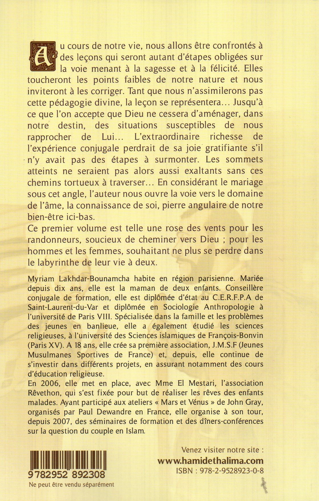 Il était une fois, un homme, une femme... Myriam LAKHDAR BOUNAMCHA