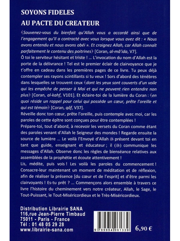 Soyons fidèles au pacte du Créateur Shaykh Dr Farid AL ANSARI