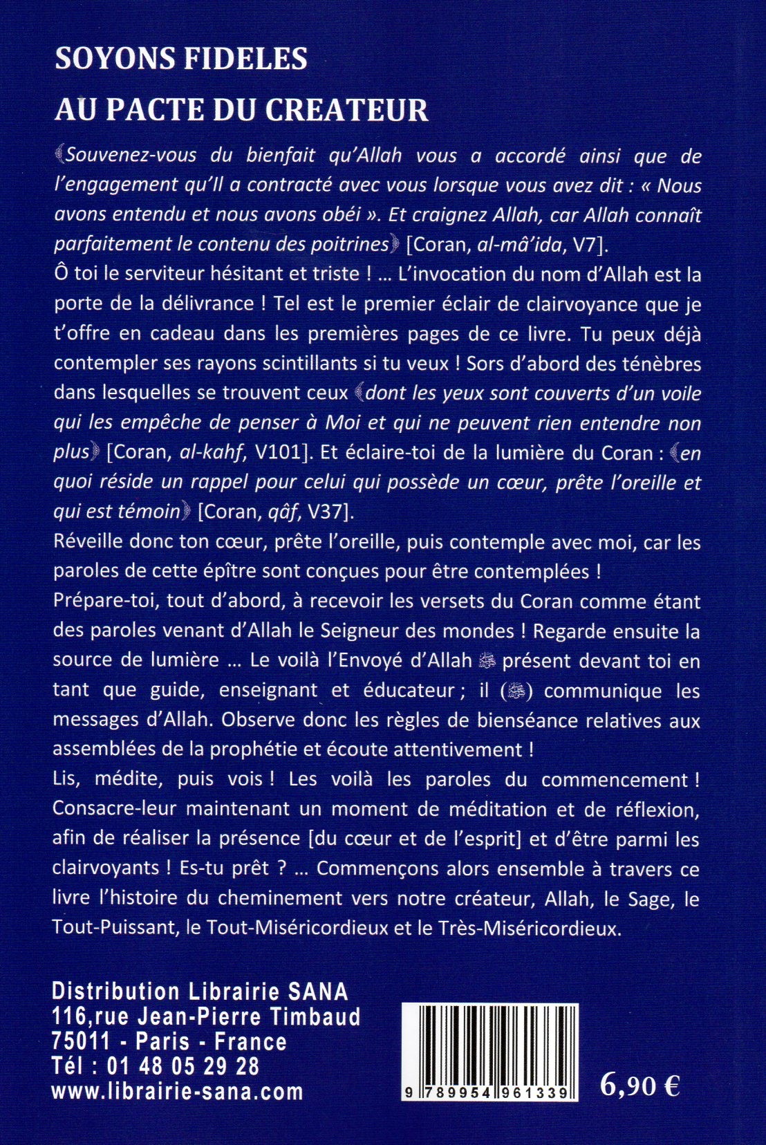 Soyons fidèles au pacte du Créateur Shaykh Dr Farid AL ANSARI