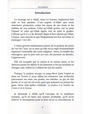 La pudeur A la lumière du coran et de la sunna Shaykh Salim AL HILALI