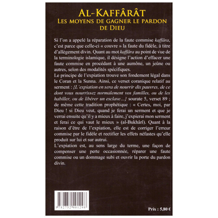Al Kaffarât Les Moyens de gagner le pardon de Dieu