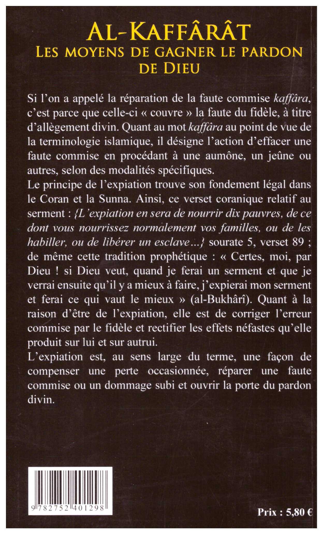 Al Kaffarât Les Moyens de gagner le pardon de Dieu