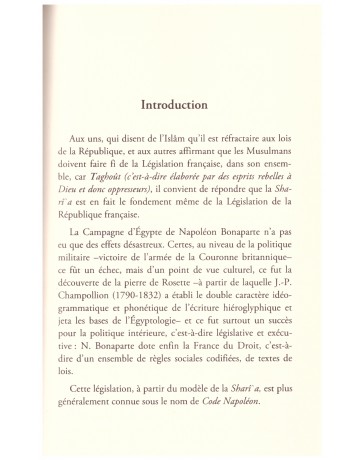 La Sharia Prototype du Droit Français Le "code Napoléon" NAS E. BOUTAMMINA