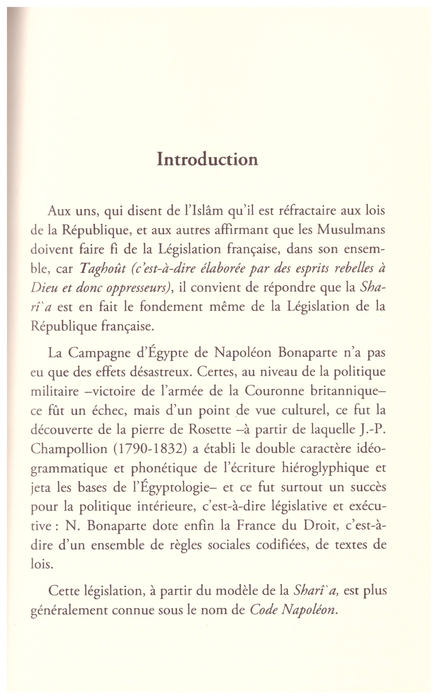 La Sharia Prototype du Droit Français Le "code Napoléon" NAS E. BOUTAMMINA