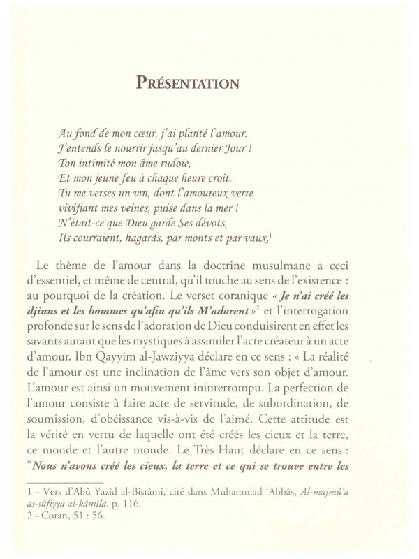 Le Livre de l'Amour Al Ghazali