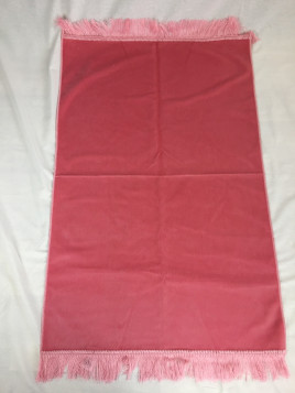 Tapis de Prière Velours Luxe couleur unie - Rose Pâle