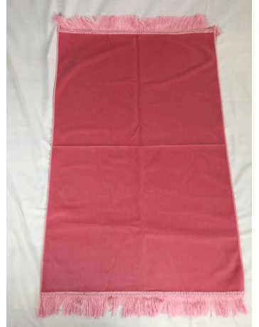 Tapis de Prière Velours Luxe couleur unie - Rose Pâle