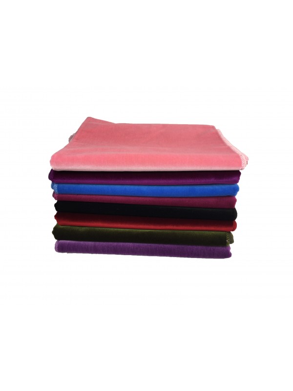 Tapis de Prière Velours Luxe couleur unie - Rose Pâle