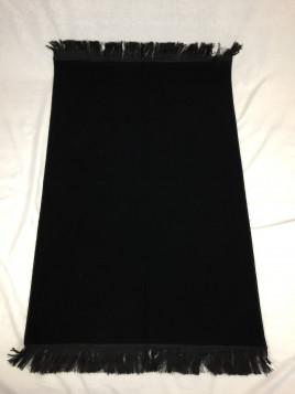 Tapis de Prière Velours Luxe couleur unie - Noir