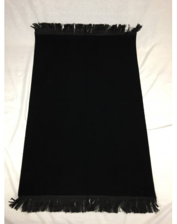 Tapis de Prière Velours Luxe couleur unie - Noir