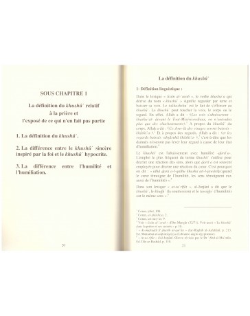La concentration dans la prière - Baddi Mohammad - Edition Al Madina