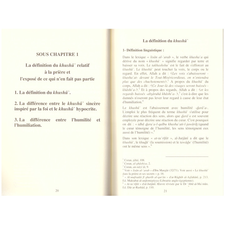 La concentration dans la prière - Baddi Mohammad - Edition Al Madina