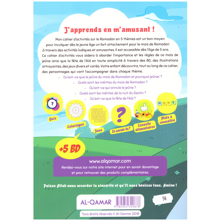 Mon cahier d'activités dur le Ramadan - Edition Al Qamar