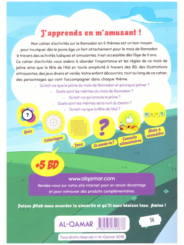 Mon cahier d'activités dur le Ramadan - Edition Al Qamar