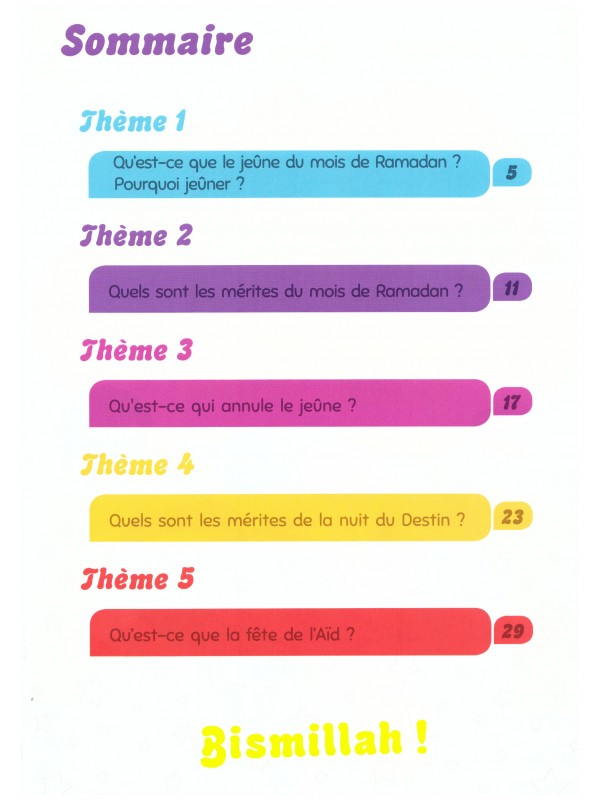 Mon cahier d'activités dur le Ramadan - Edition Al Qamar