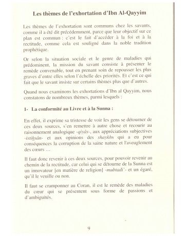 Sagesses et exhortations- l'imam Ibn Al-Qayyim - Edition Al madina