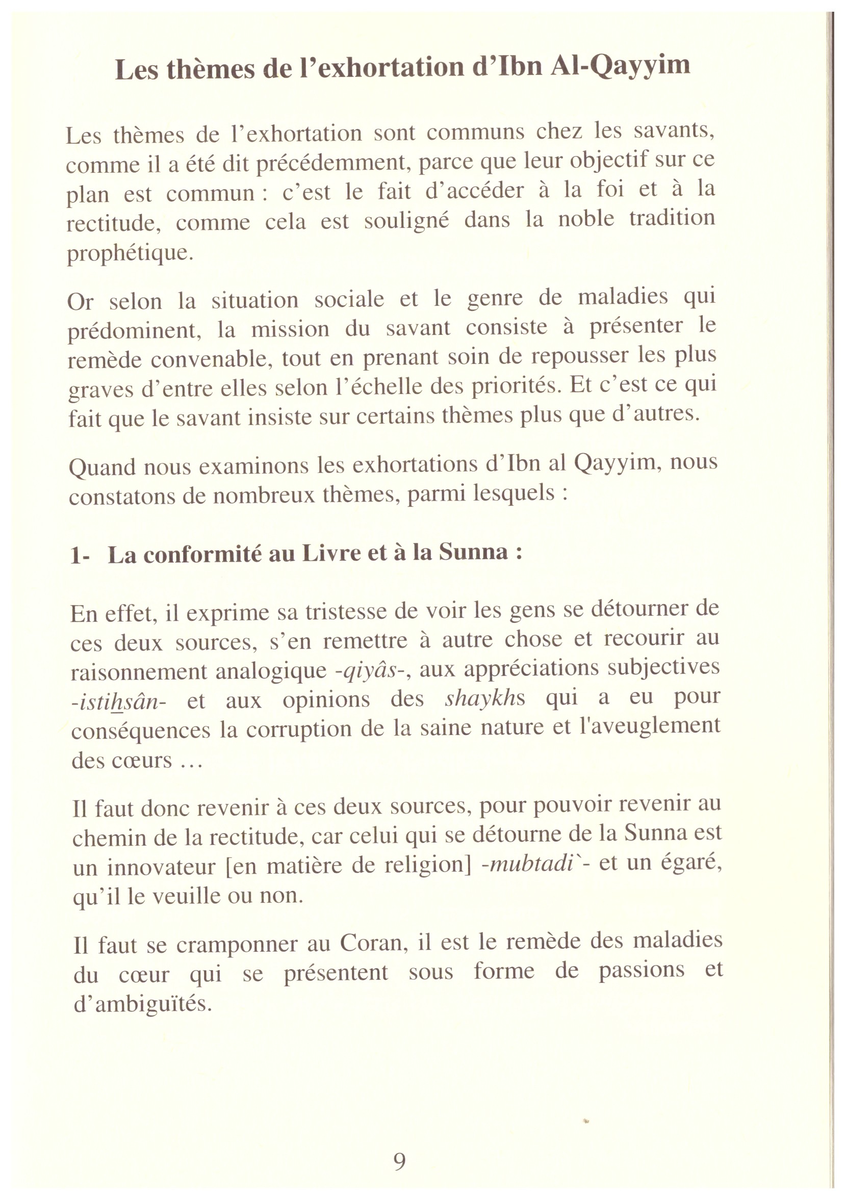 Sagesses et exhortations- l'imam Ibn Al-Qayyim - Edition Al madina