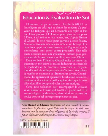 Education & évaluation de soi - Abu Hamid Al Ghazali - Editions Iqra