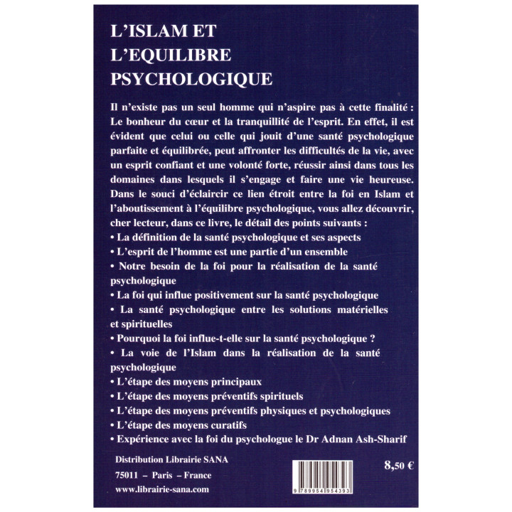 L'islam et l'équilibre psychologique - Abdallah Al Aydan - Edition Al madina