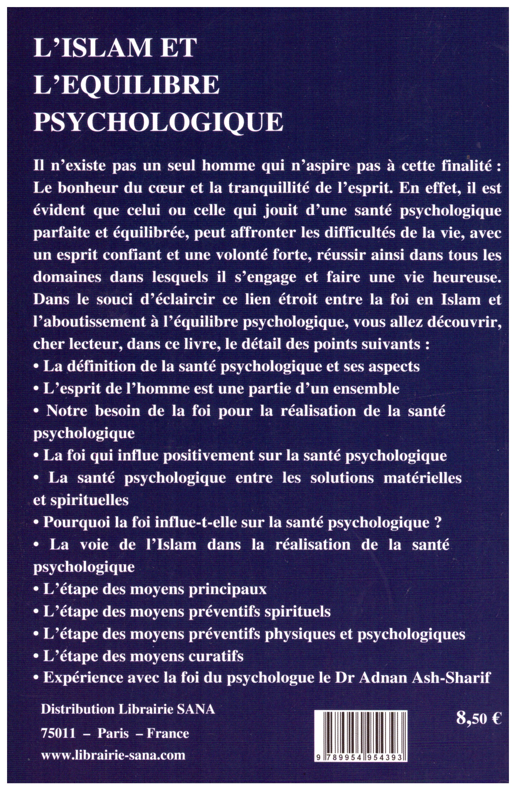 L'islam et l'équilibre psychologique - Abdallah Al Aydan - Edition Al madina