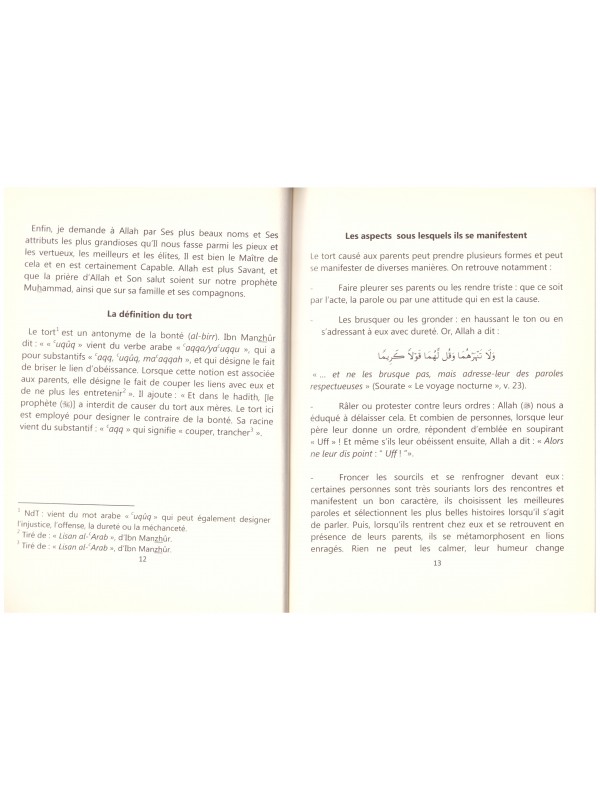Le non respect des parents- M. Ibn Ibrahim Al Hamad - Edition Dar al muslim