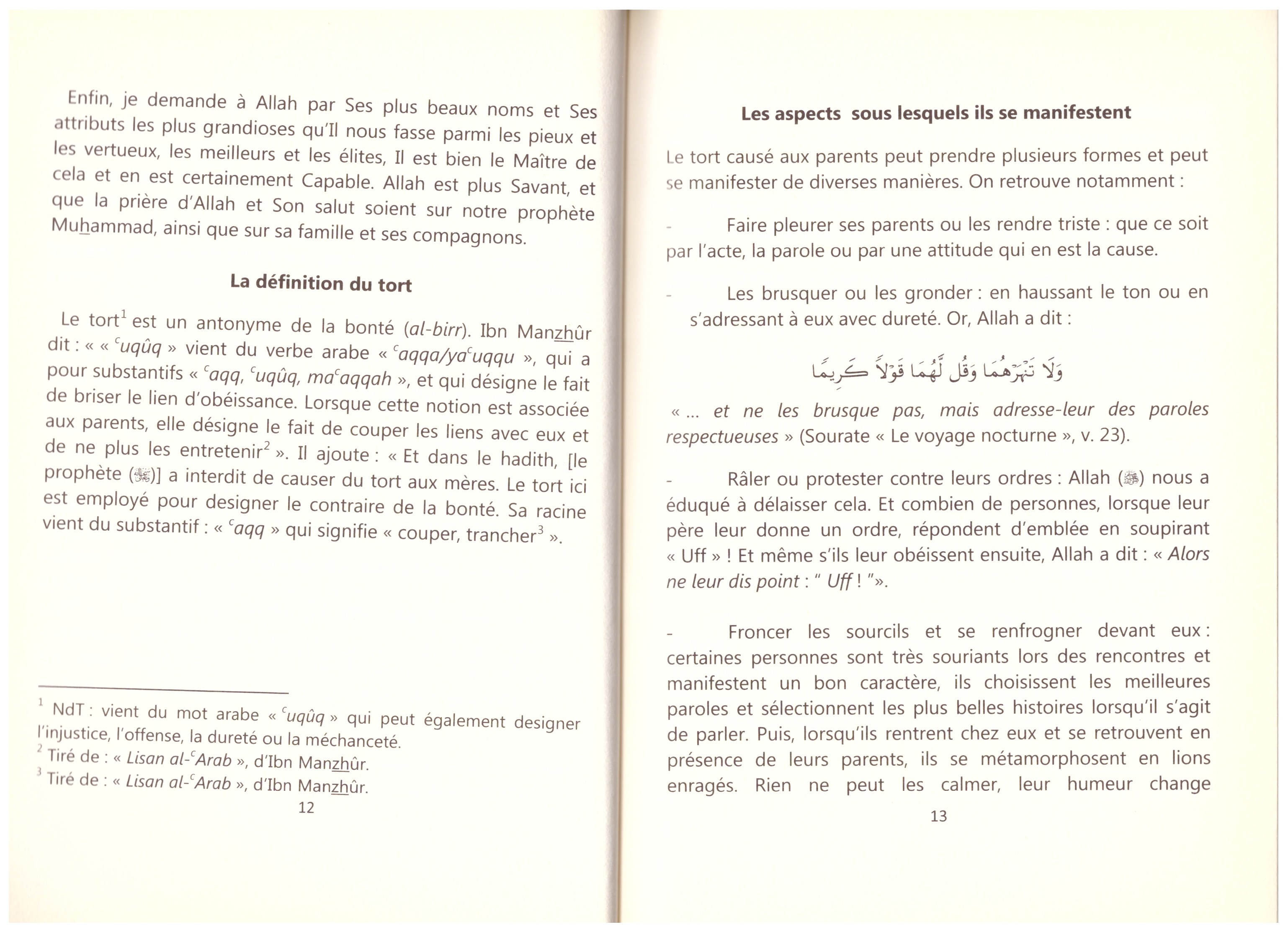 Le non respect des parents- M. Ibn Ibrahim Al Hamad - Edition Dar al muslim