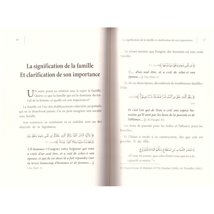 Le rôle de la femme dans l'éducation de la famille - Dr Fawzan - Edition Ibn Badis