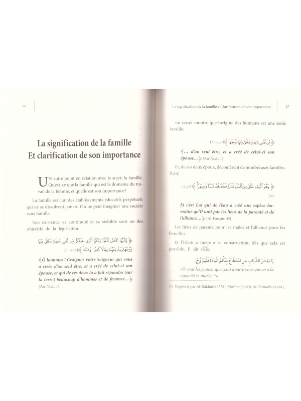 Le rôle de la femme dans l'éducation de la famille - Dr Fawzan - Edition Ibn Badis