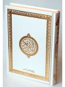 Le Coran en arabe- Couverture Blanche et dorée - 17 x 24 cm