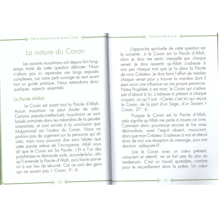 Ma relation avec le Coran, un art de vivre - Yaqoub El Moumi - Edition Al Hadith