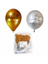 Sachet de 10 ballons - Aid Moubarak - Argenté et Doré